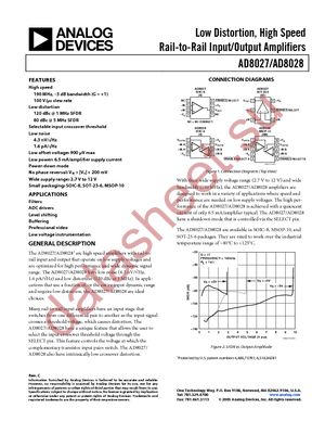 AD8027AR-REEL datasheet  